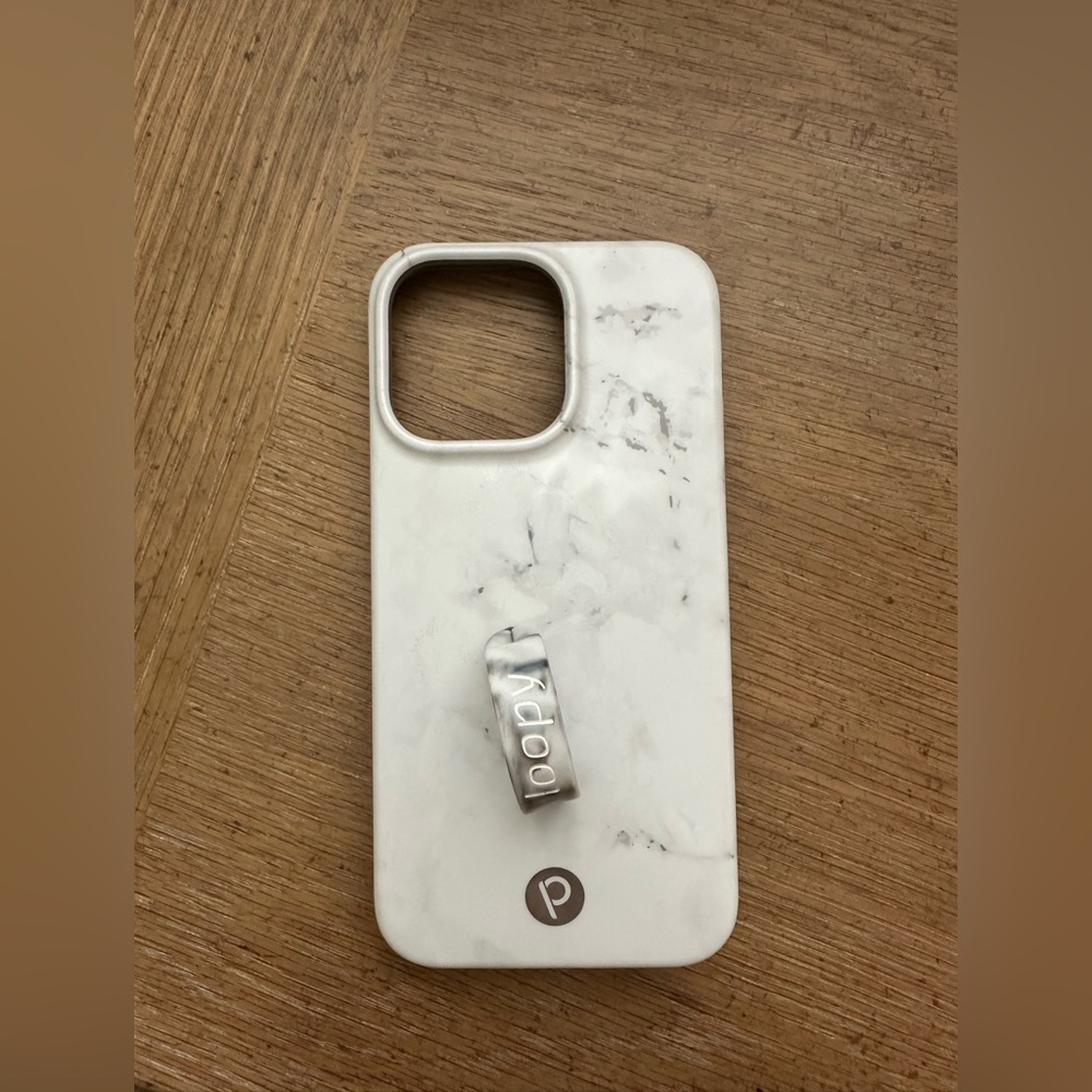Loopy Marble iPhone 14 zero Max Case with new loop added